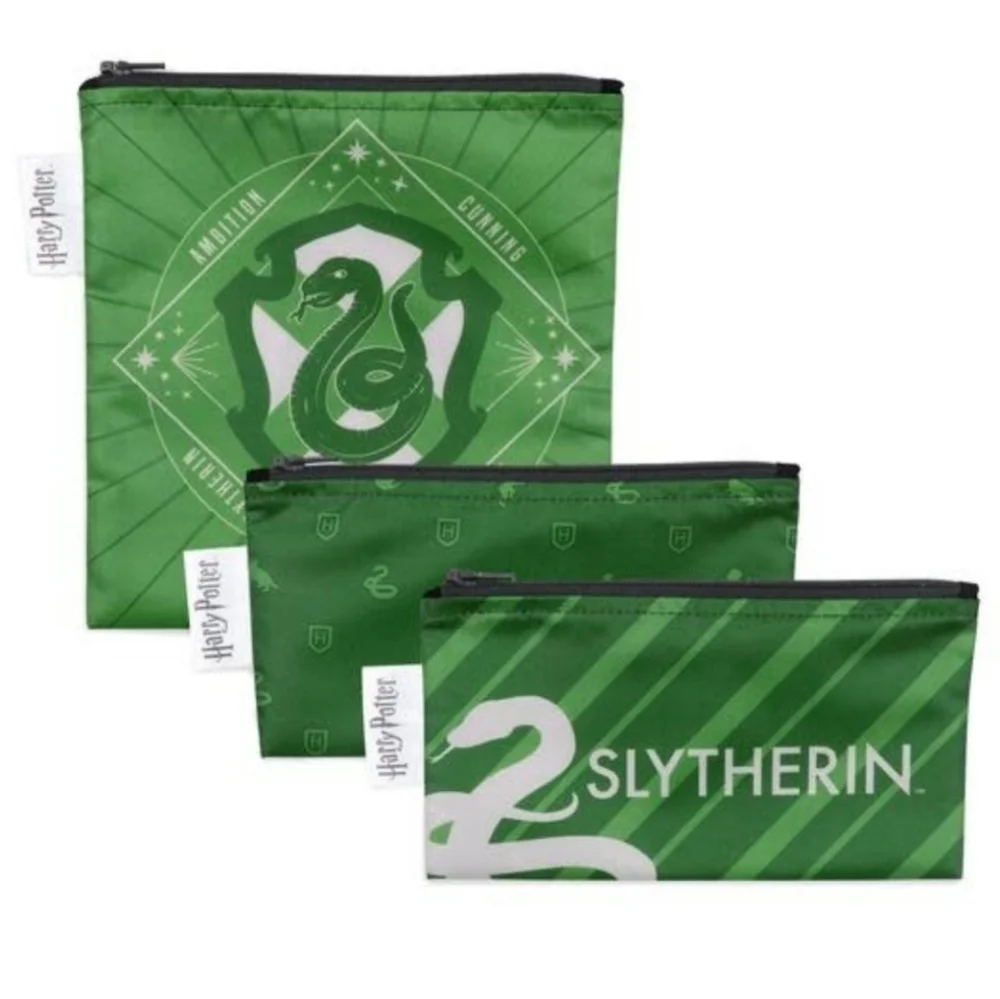 NWT‎ set of Harry Potter Slytherin bibs & snack bag